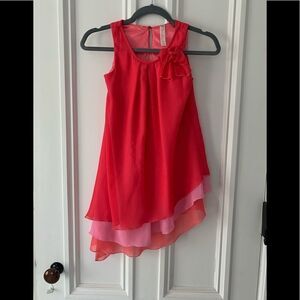 Cherokee dark pink layered high neck tank M